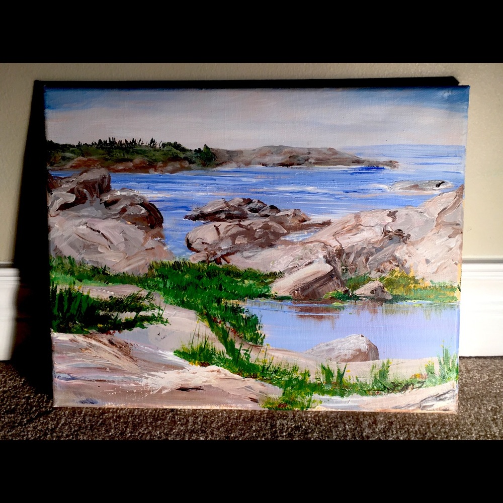 Original hand painted landscape